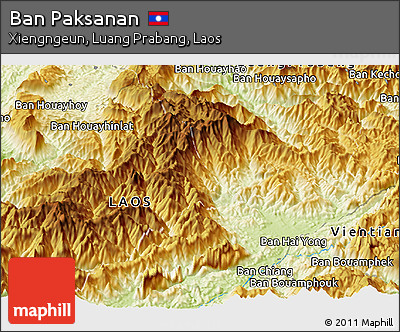 Physical Panoramic Map of Ban Paksanan