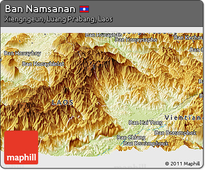 Physical Panoramic Map of Ban Namsanan