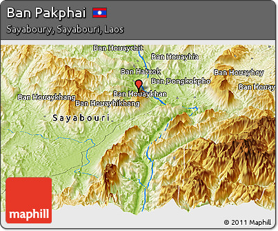 Physical Panoramic Map of Ban Pakphai