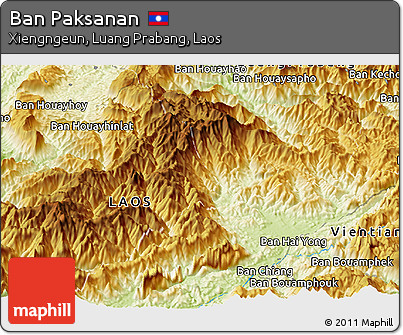 Physical Panoramic Map of Ban Paksanan
