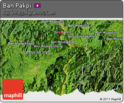 Satellite Panoramic Map of Ban Pakpi