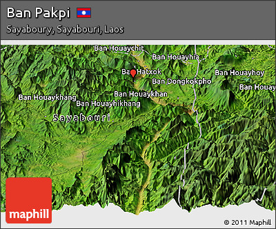 Satellite Panoramic Map of Ban Pakpi
