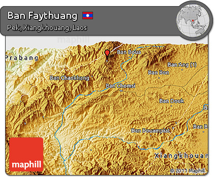 Physical 3D Map of Ban Faythuang
