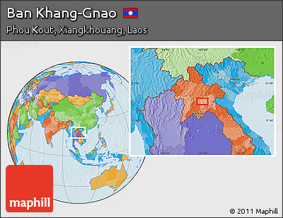 Political Location Map of Ban Khang-Gnao