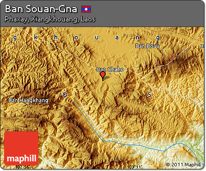 Physical Map of Ban Souan-Gna