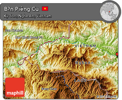 Physical 3D Map of Bản Piêng Cu