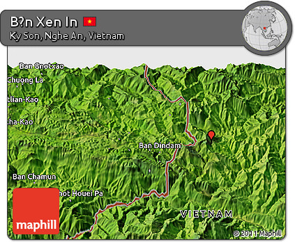 Satellite 3D Map of Bản Xen In