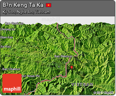 Satellite 3D Map of Bản Keng Ta Ka