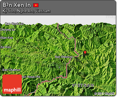 Satellite 3D Map of Bản Xen In