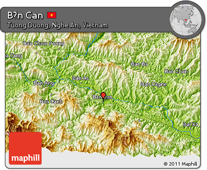 Physical 3D Map of Bản Can