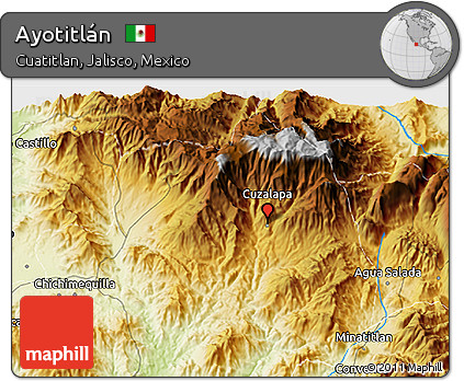 Physical 3D Map of Ayotitlán