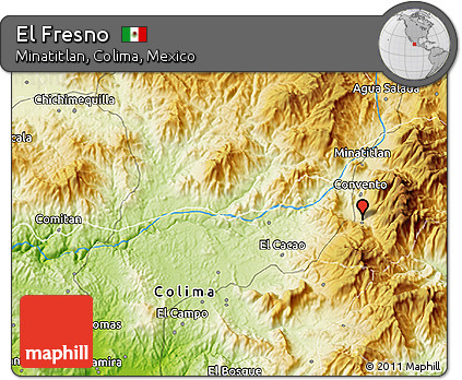 Physical 3D Map of El Fresno