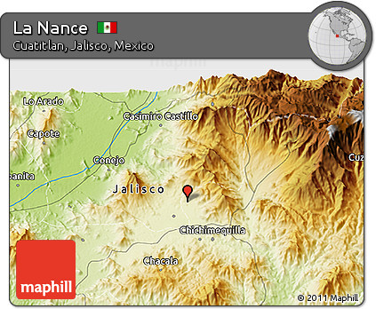 Physical 3D Map of La Nance