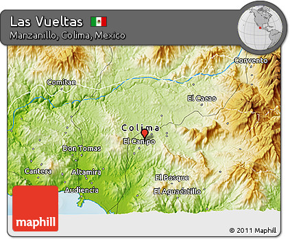 Physical 3D Map of Las Vueltas