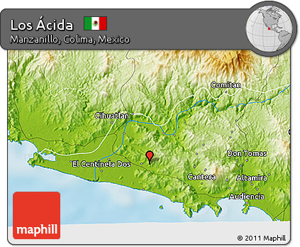 Physical 3D Map of Los Ácida
