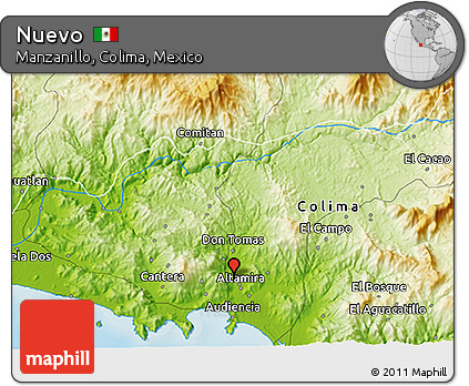 Physical 3D Map of Nuevo
