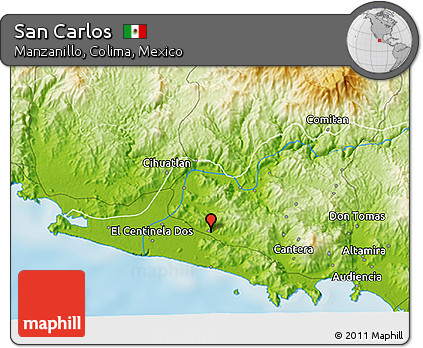 Physical 3D Map of San Carlos