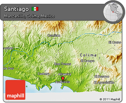 Physical 3D Map of Santiago