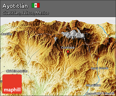 Physical 3D Map of Ayotitlán