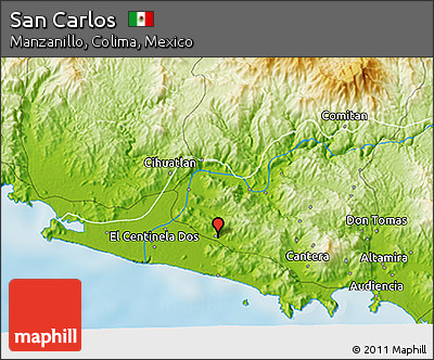 Physical 3D Map of San Carlos
