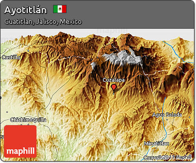 Physical 3D Map of Ayotitlán