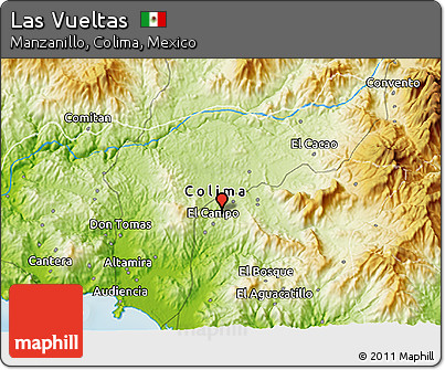 Physical 3D Map of Las Vueltas