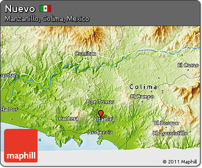 Physical 3D Map of Nuevo