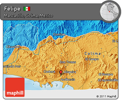Political 3D Map of Felipe