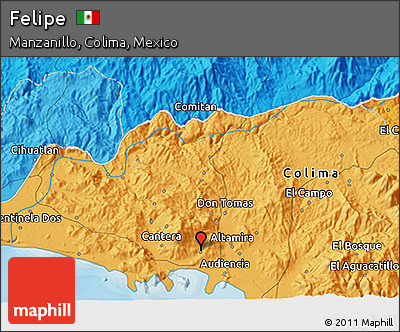 Political 3D Map of Felipe