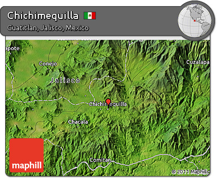 Satellite 3D Map of Chichimequilla