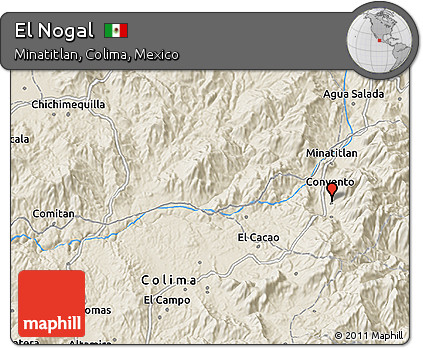 Shaded Relief 3D Map of El Nogal