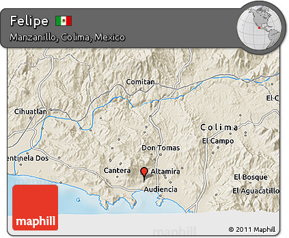 Shaded Relief 3D Map of Felipe