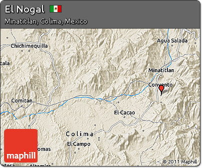 Shaded Relief 3D Map of El Nogal