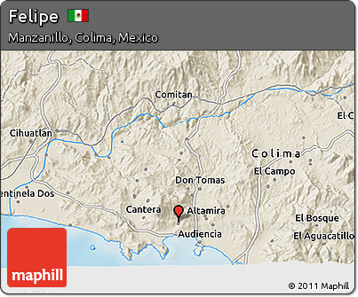 Shaded Relief 3D Map of Felipe