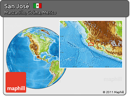 Physical Location Map of San José