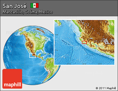 Physical Location Map of San José