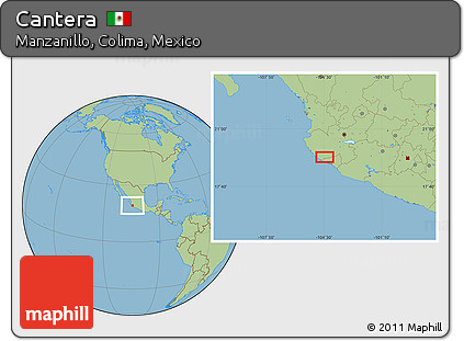 Savanna Style Location Map of Cantera