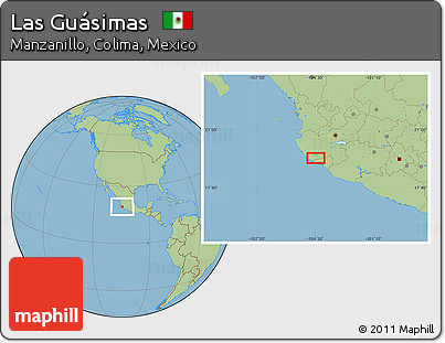 Savanna Style Location Map of Las Guásimas