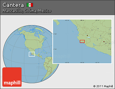 Savanna Style Location Map of Cantera