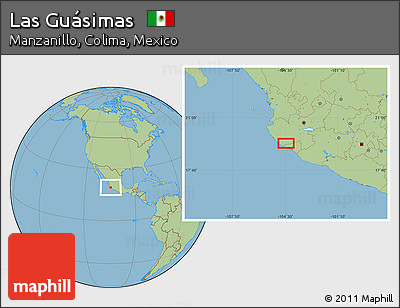 Savanna Style Location Map of Las Guásimas