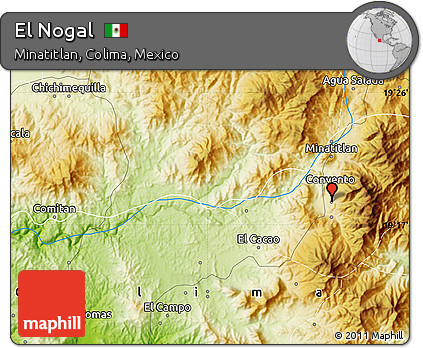Physical Map of El Nogal