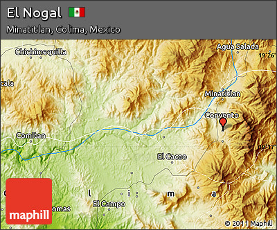 Physical Map of El Nogal