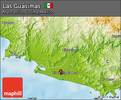 Physical Map of Las Guásimas
