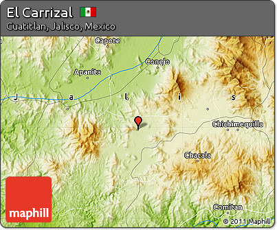 Physical Map of El Carrizal
