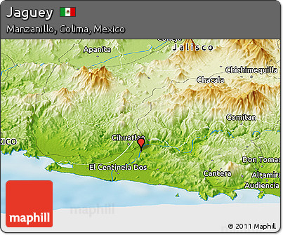 Physical Panoramic Map of Jaguey