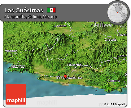 Satellite Panoramic Map of Las Guásimas