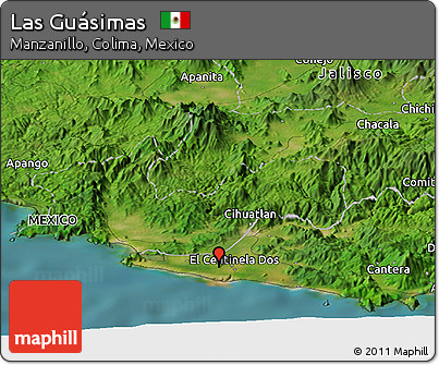 Satellite Panoramic Map of Las Guásimas