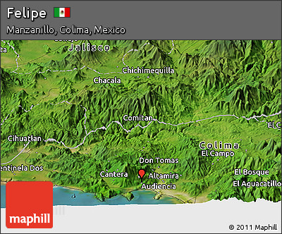Satellite Panoramic Map of Felipe