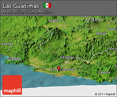 Satellite Panoramic Map of Las Guásimas