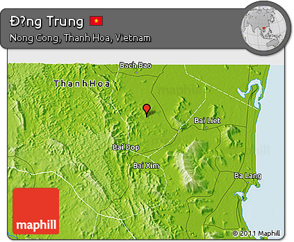 Physical 3D Map of Ðồng Trung